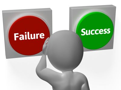 Failure Success Buttons Show Outcome Or Motivation